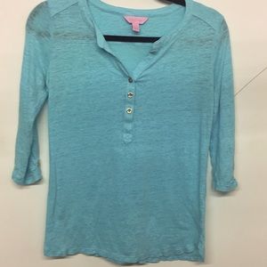 Lily Pulitzer size xs blue top. Like new